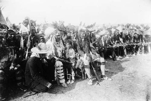 Plenty Goos and dancers, Crow Indians