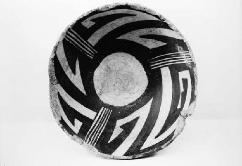 Mancos black on white pottery vessel from Pueblo II level