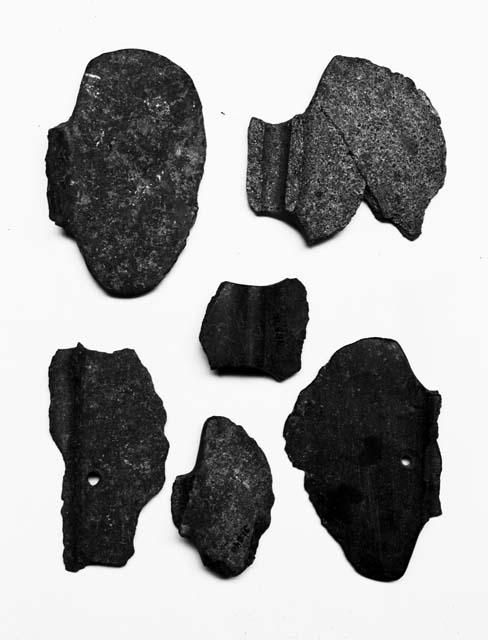 Fragments of winged banner stones