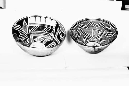 Mimbres classic black on white bowls from Swarts ruin