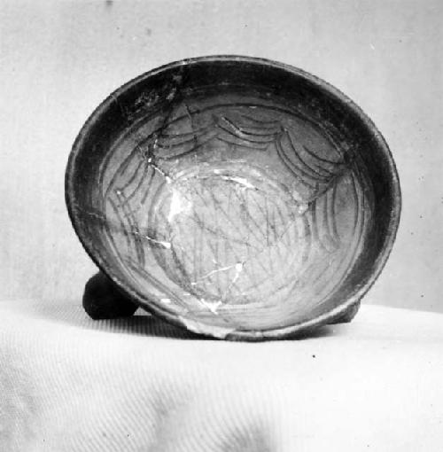 Tripodal Bowl with Incised Decoration