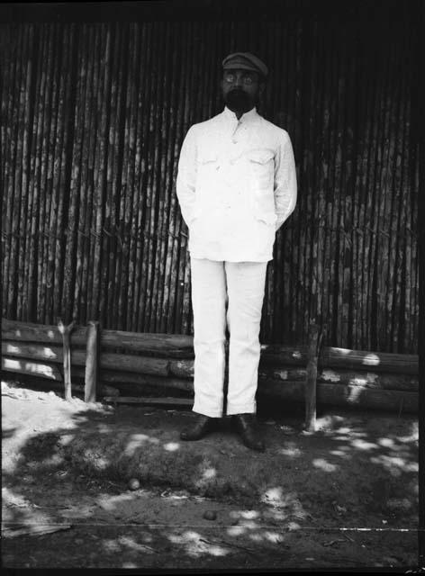 Man standing in front of building