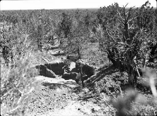 Pit House E During Excavation