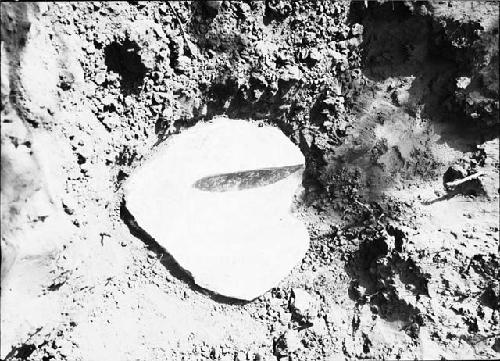 Metate In Situ on Pit House B Floor