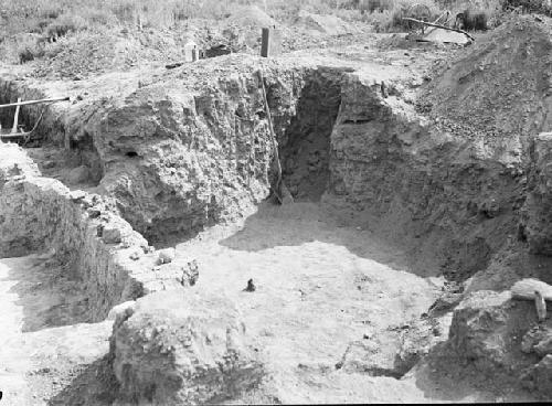 Site III, Square 8 pit from Northeast