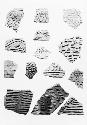 Corrugated potsherds from Pueblo II horizons