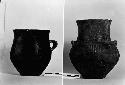 Pottery cup and jug