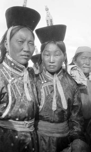 Two Khal Kha women at Sunid wrestling tournament