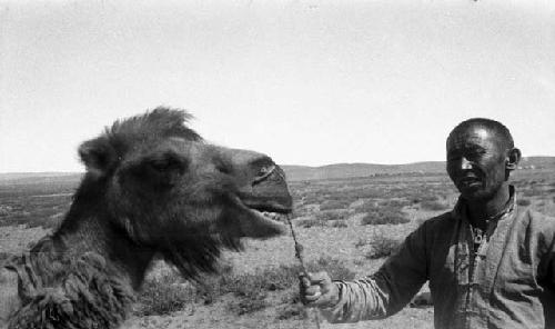 Portrait of Arash and camel