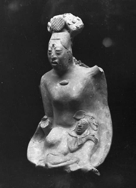 Terra Cotta Figure of Female and Child
