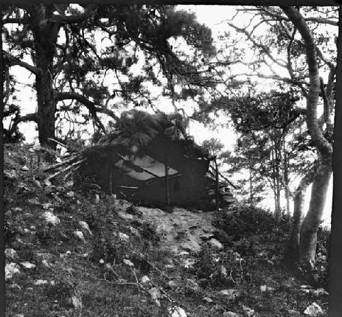 Camp on eastern side of central mound