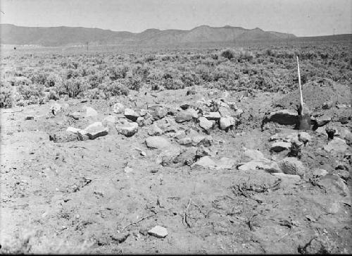 Site I after cleaning of rocks, from South