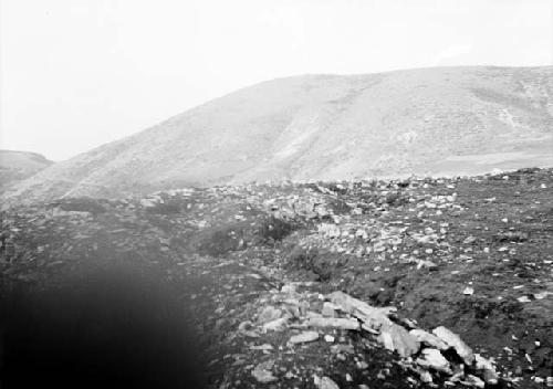 Facing west, showing part of the south wall, Gradiste or fortified hilltop