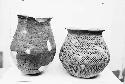 Corrugated pottery jars from Pueblo II and III levels