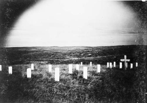 View of battle site, here fell Captain Keogh and 38 men