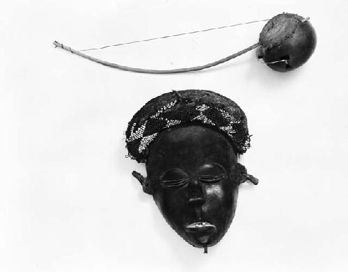 Mask for public dancer "Gblor Ge" and One -string Banjo