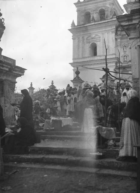 Crowd gathered during of festival of the Black Christ