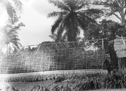 Series showing manner of making roof