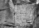 Carving on the side of a cliff on hill (Malinche), Northwest of town