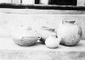 Four ceramic vessels belonging to Dr. Waller