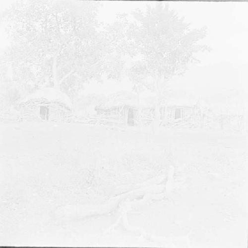 Abandoned village of the Karamojong on Mount Debasien