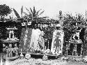 Exhibit of bead work - the table and stool sent to museum are N8458