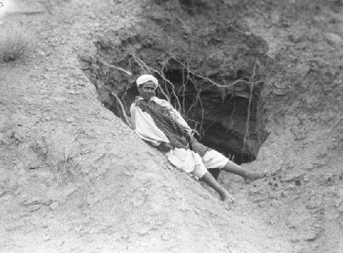 Prospecting hole made by German Consul in WWI