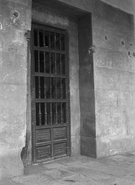 Door to ancient passage between halls A and B