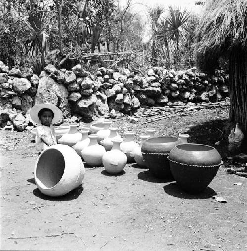 Modern pottery making by Dona Maria Preciliana Cen.