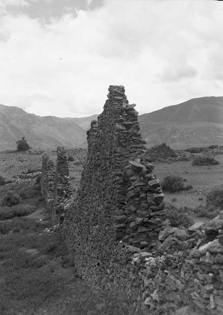 Great enclosure wall along the east side at the gate