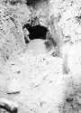 Passage and entrance of rock cut tomb, facing south