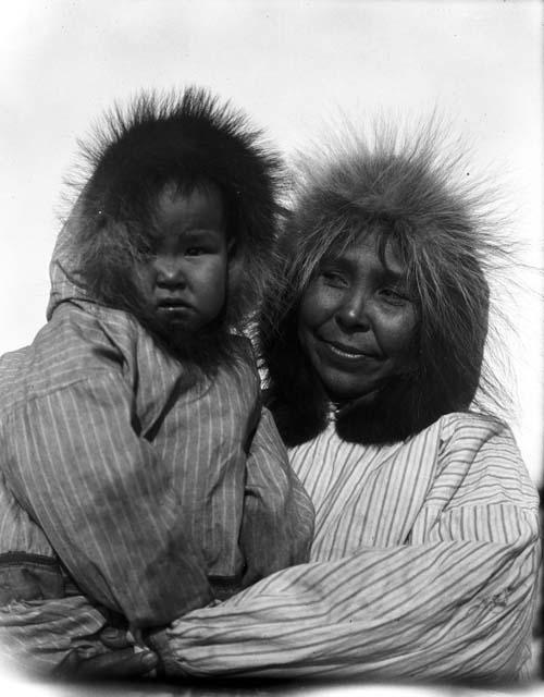 Eskimo mother and two year old child