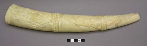 Carved ivory war horn