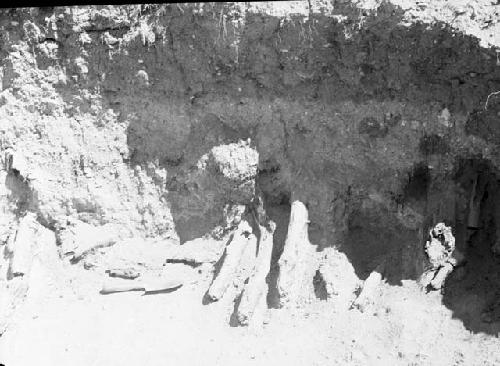 Site VII, House VII, North wall and Northeast corner