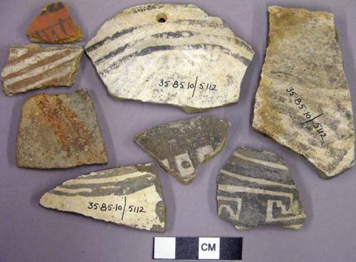 Decorated potsherds