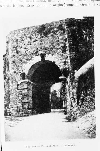 View of Etruscan gate archway; 3th-3rd centuries B.C.