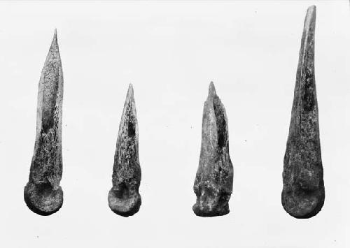 Bone awls from Pueblo II levels