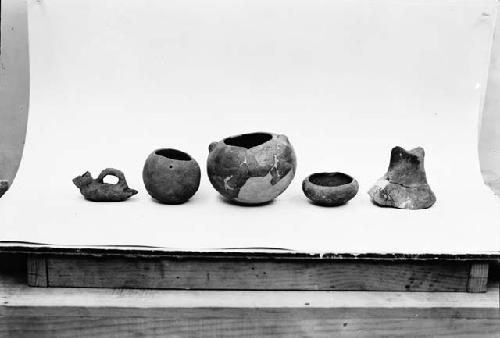 Pottery vessels from Pueblo II levels, site 13