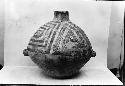 Mancos black on white pottery jar from Pueblo II level, site 12 refuse mound