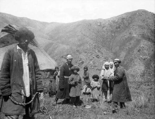 Kazak group near mouth of Koksu