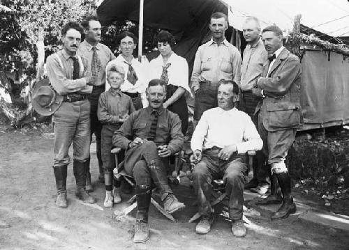 Expedition staff, 1920, seated left to right: Fred Hodge, A.V. Kidder