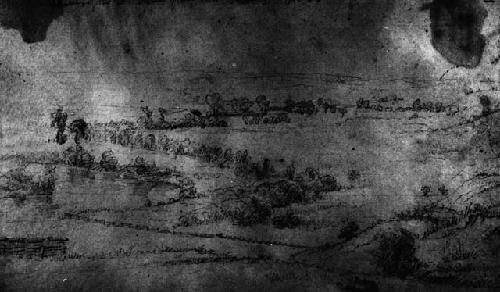 St. Peters River from Fort Snelling. Pencil sketch by Seth Eastman