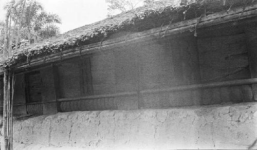 Side view of newer style Bafia hut