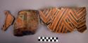 9 Sherds of polychrome pottery vessel