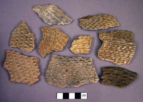 Corrugated potsherds