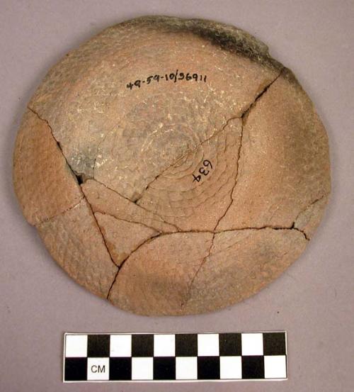 Sherd, shallow dish-shape - glued