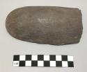 Fragments of large, oval tool-stone, much broken by fire.
