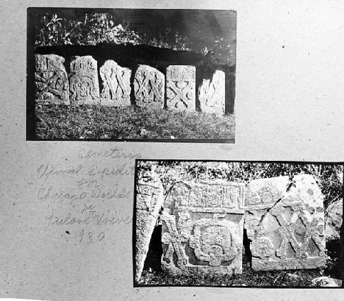 Stones from Cemeterio at Uxmal