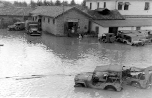 Flooded US military base