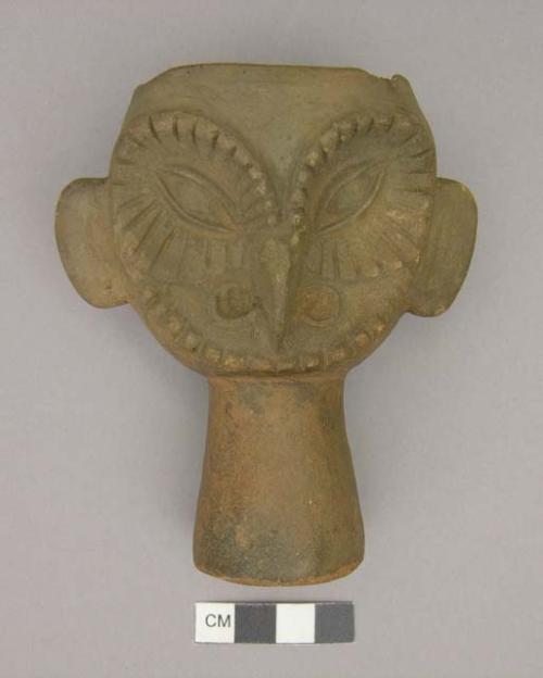 Rattle in the form of an owl's head